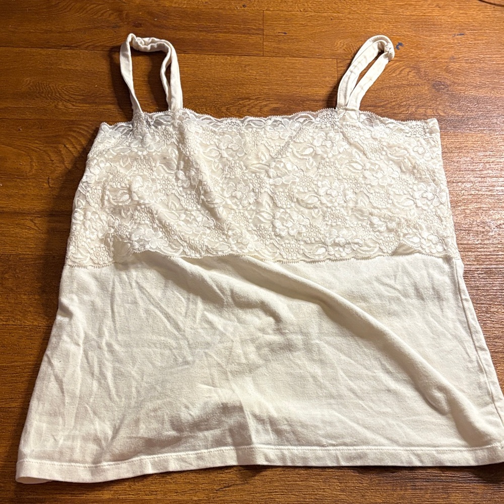 Torrid White Cream Lace Women's Tank Top